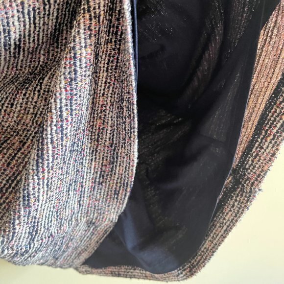 NEW Loft Ann Taylor Tweed Short Sleeve Fit Flare Dress- Multicolor Womens Size 8 - Picture 4 of 7